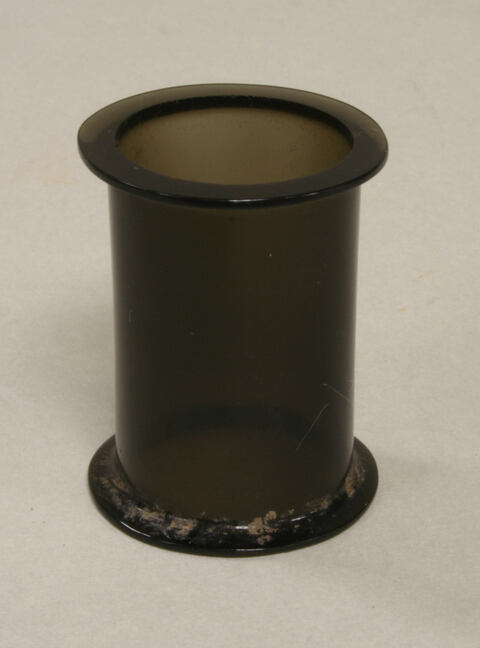 Dark Glass Cylindrical Container