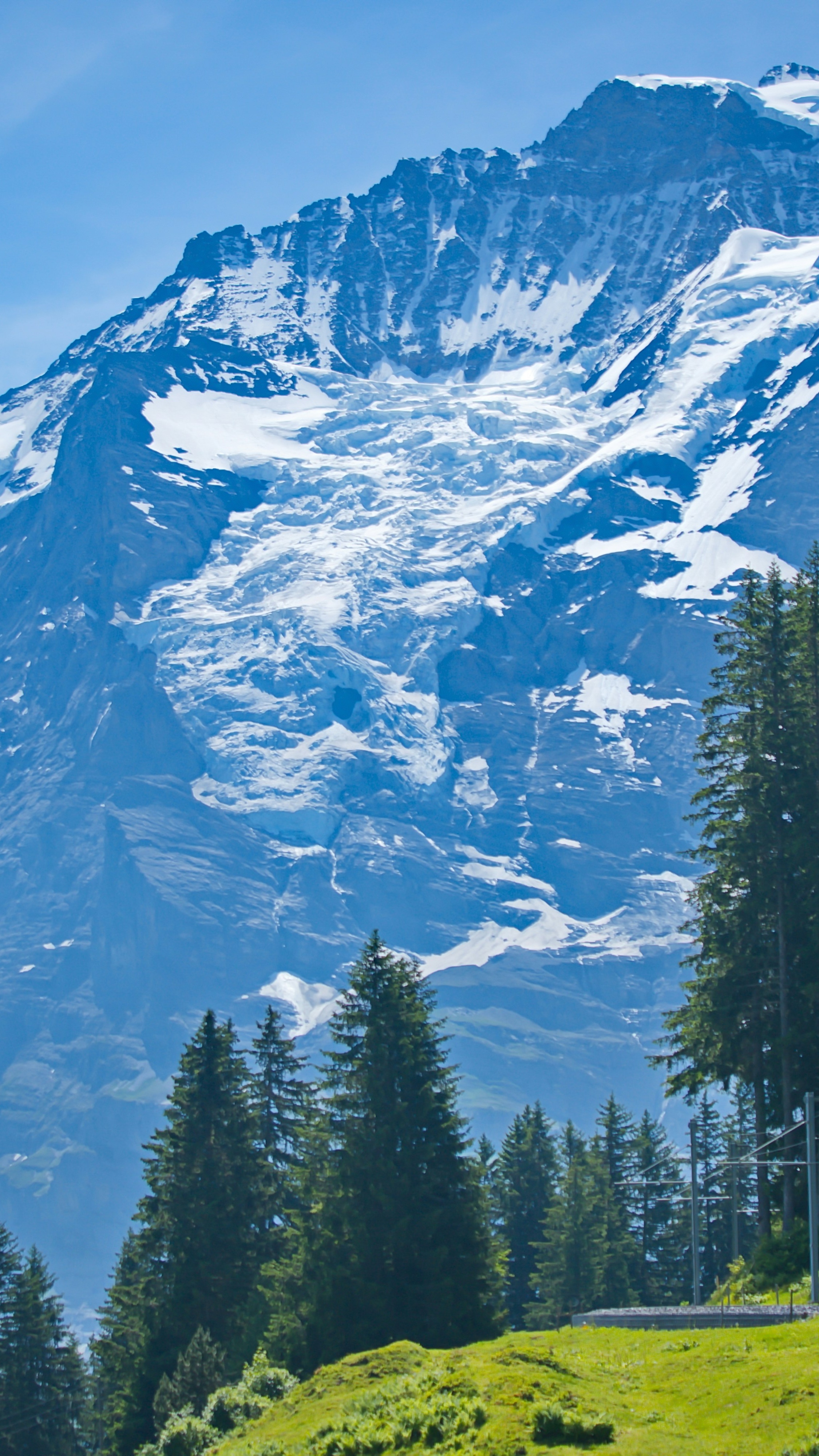 Snow-capped Alpine Mountain Landscape