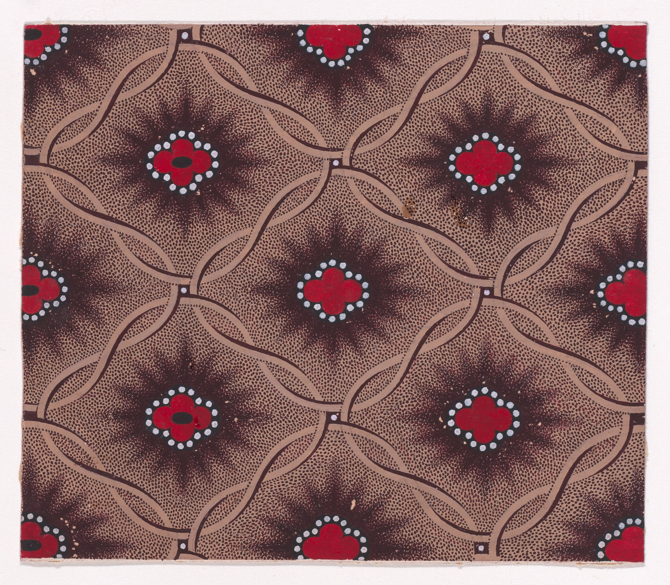 Vintage Geometric Floral Textile Pattern