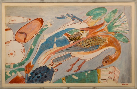 Egyptian Tomb Painting of Water Birds