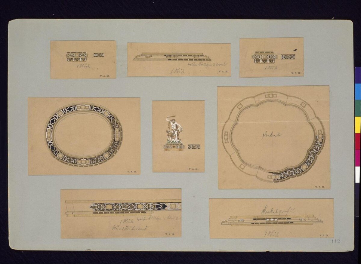 Antique Jewelry Frame Design Sketches