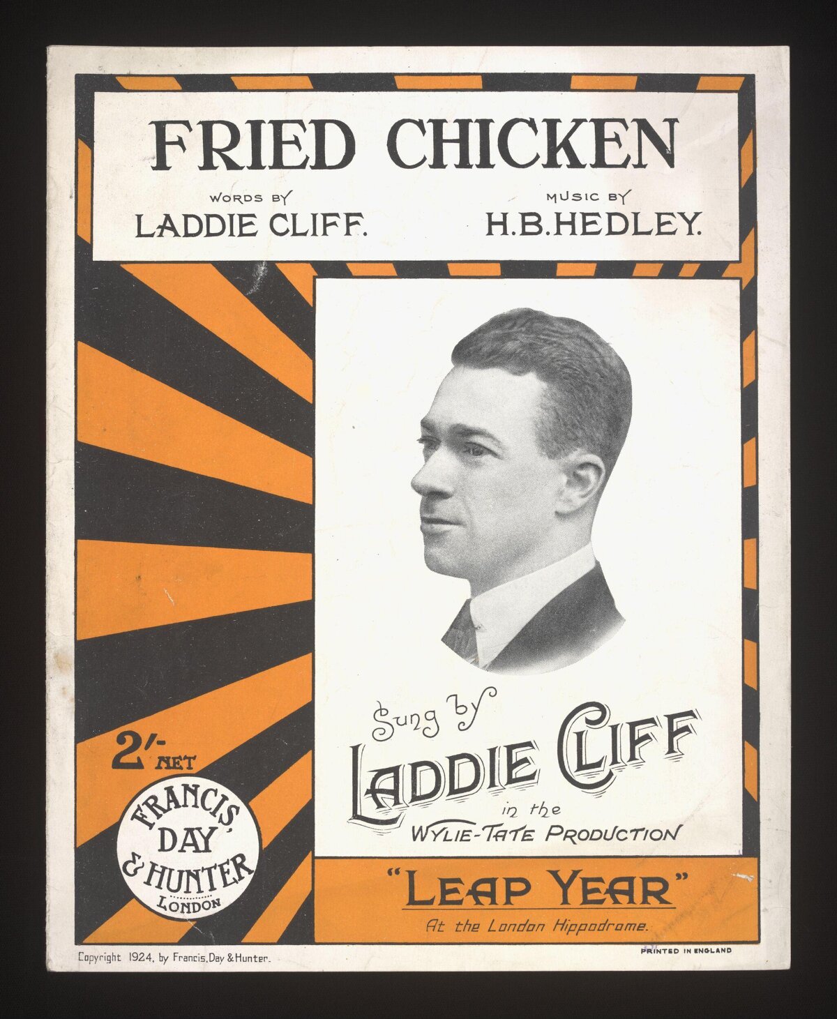 1924 Fried Chicken Sheet Music Cover