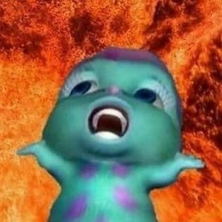 Screaming Green Baby Meme