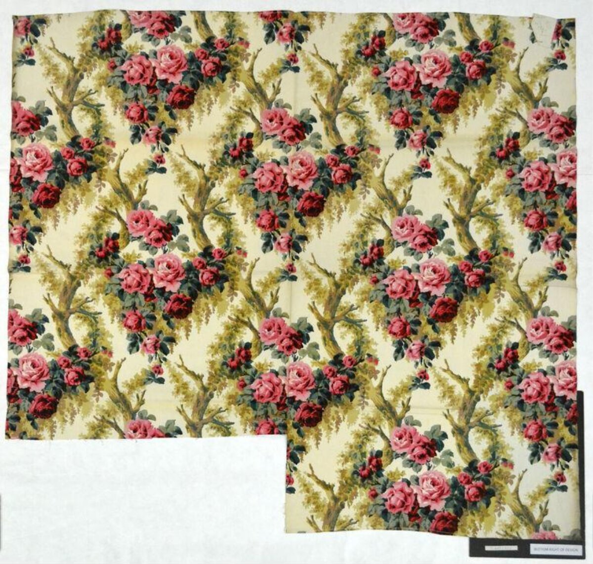 Vintage Rose Printed Fabric Sample