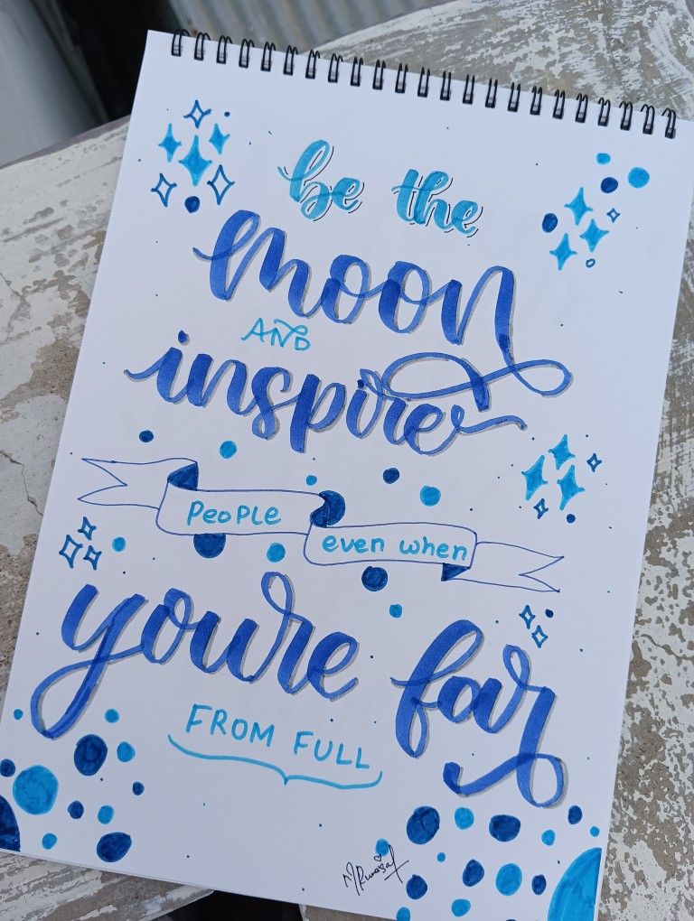 Inspirational Quote Brush Lettering Art