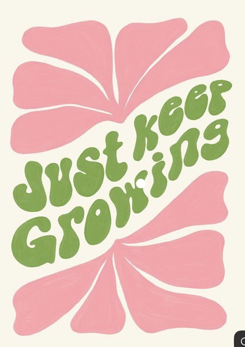 Just Keep Growing Motivational Art