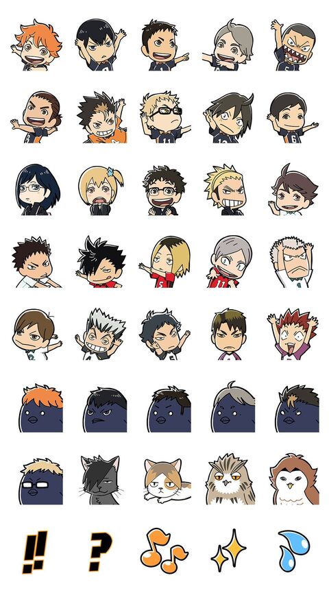 Haikyuu Chibi Character Stickers