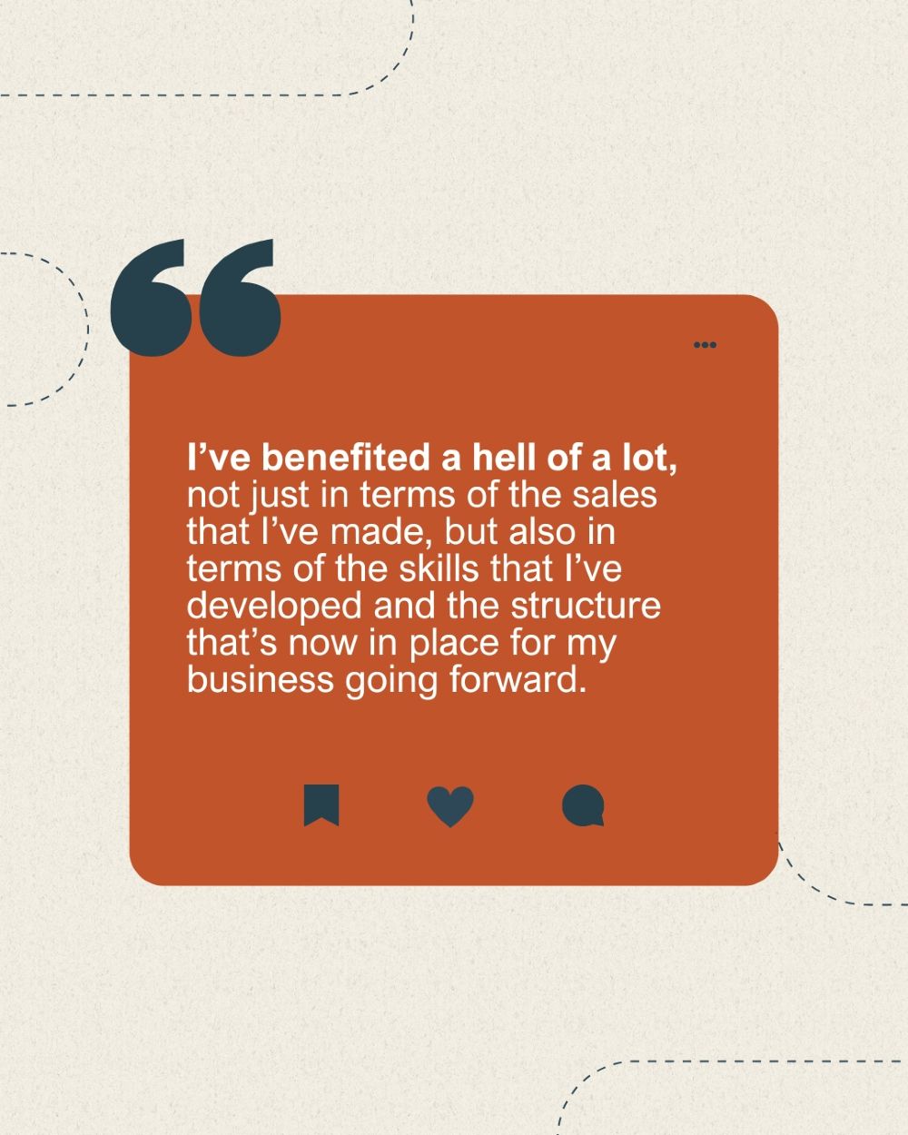 Business Testimonial Quote Graphic