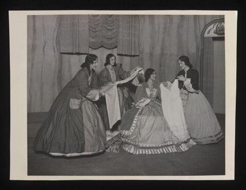 Four Women in Vintage Theater Performance