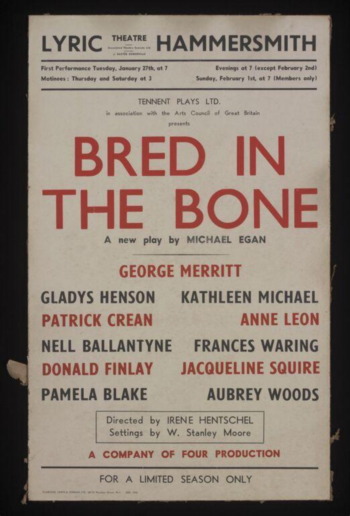 Bred in the Bone Theatre Poster