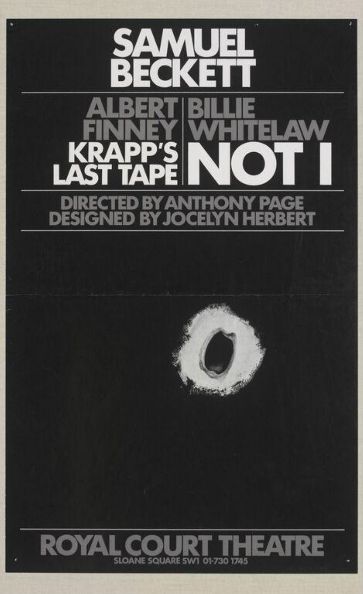 Samuel Beckett Plays Theatre Poster
