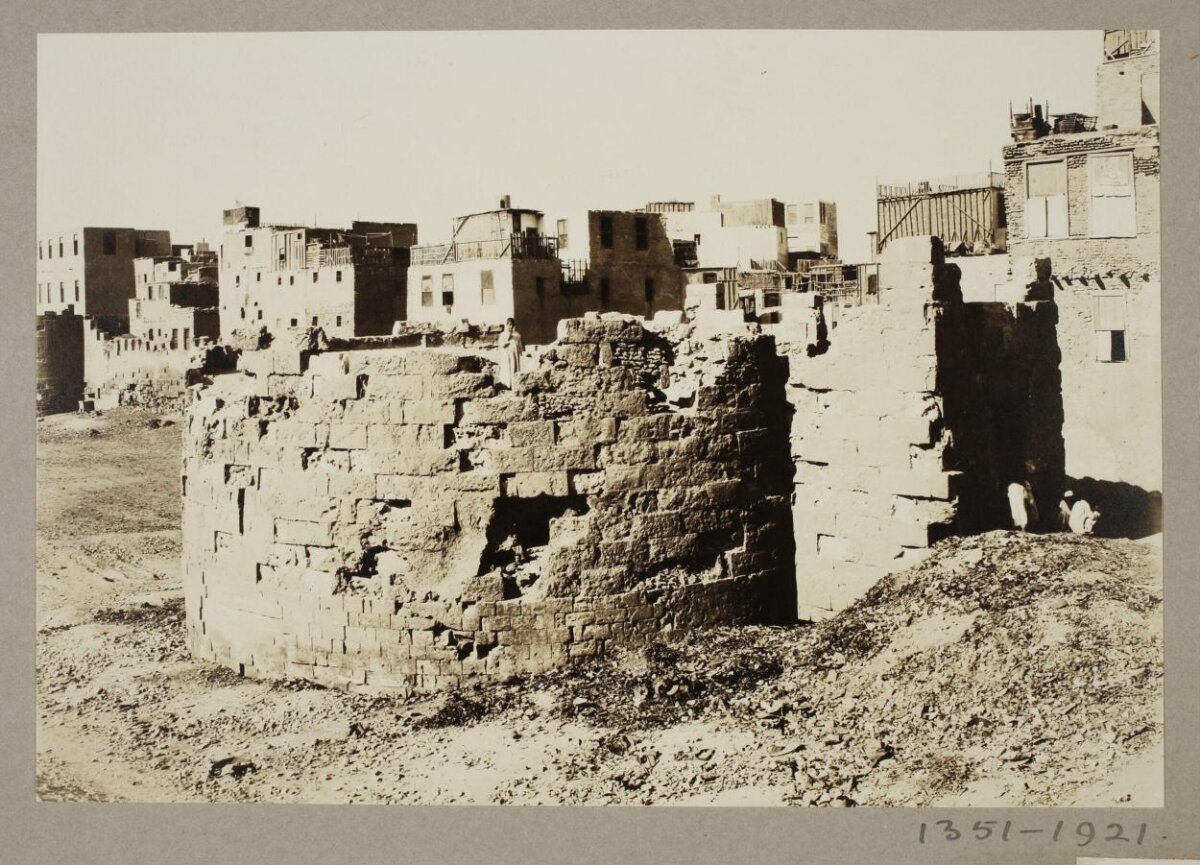 Vintage Photo of Urban Brick Ruins