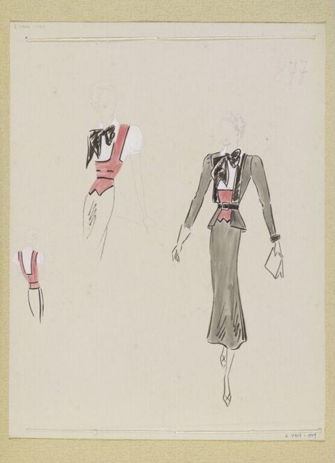 Vintage Fashion Design Sketches