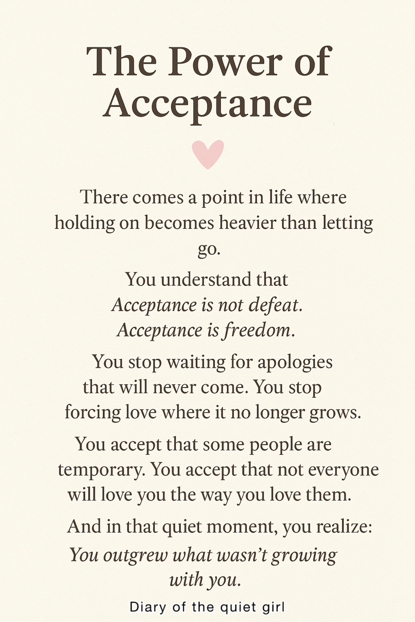 The Power of Acceptance