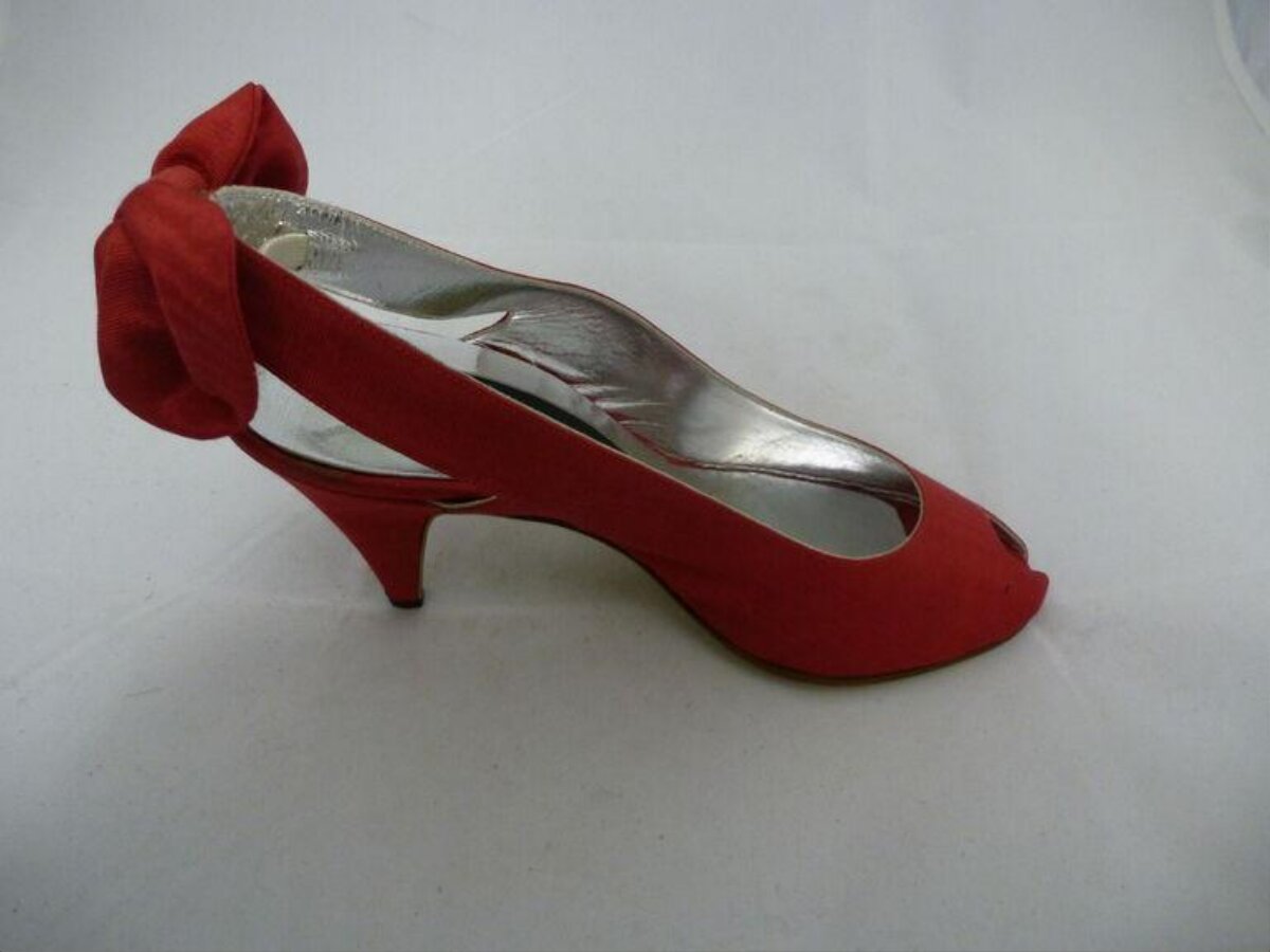 Red Bow Slingback High Heel