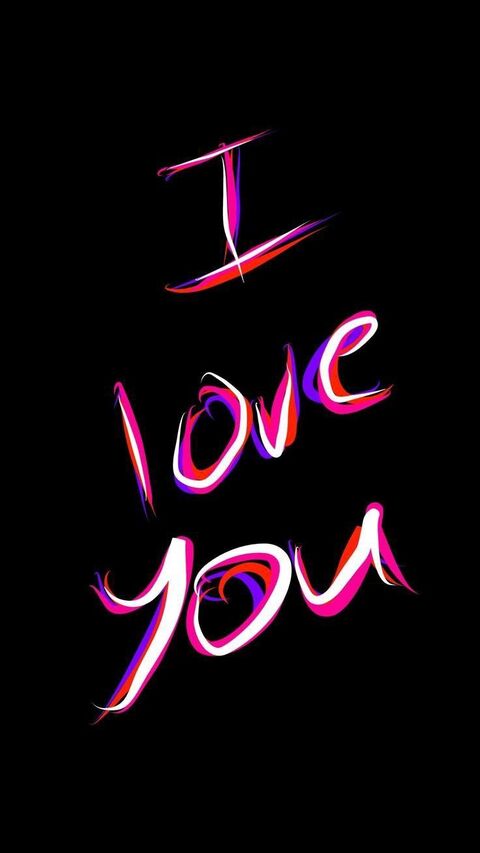 Stylized I Love You Text