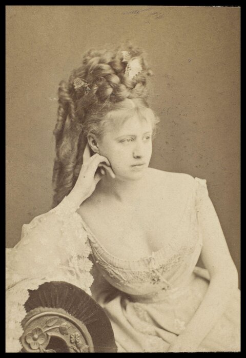 Vintage Sepia Portrait of Victorian Woman