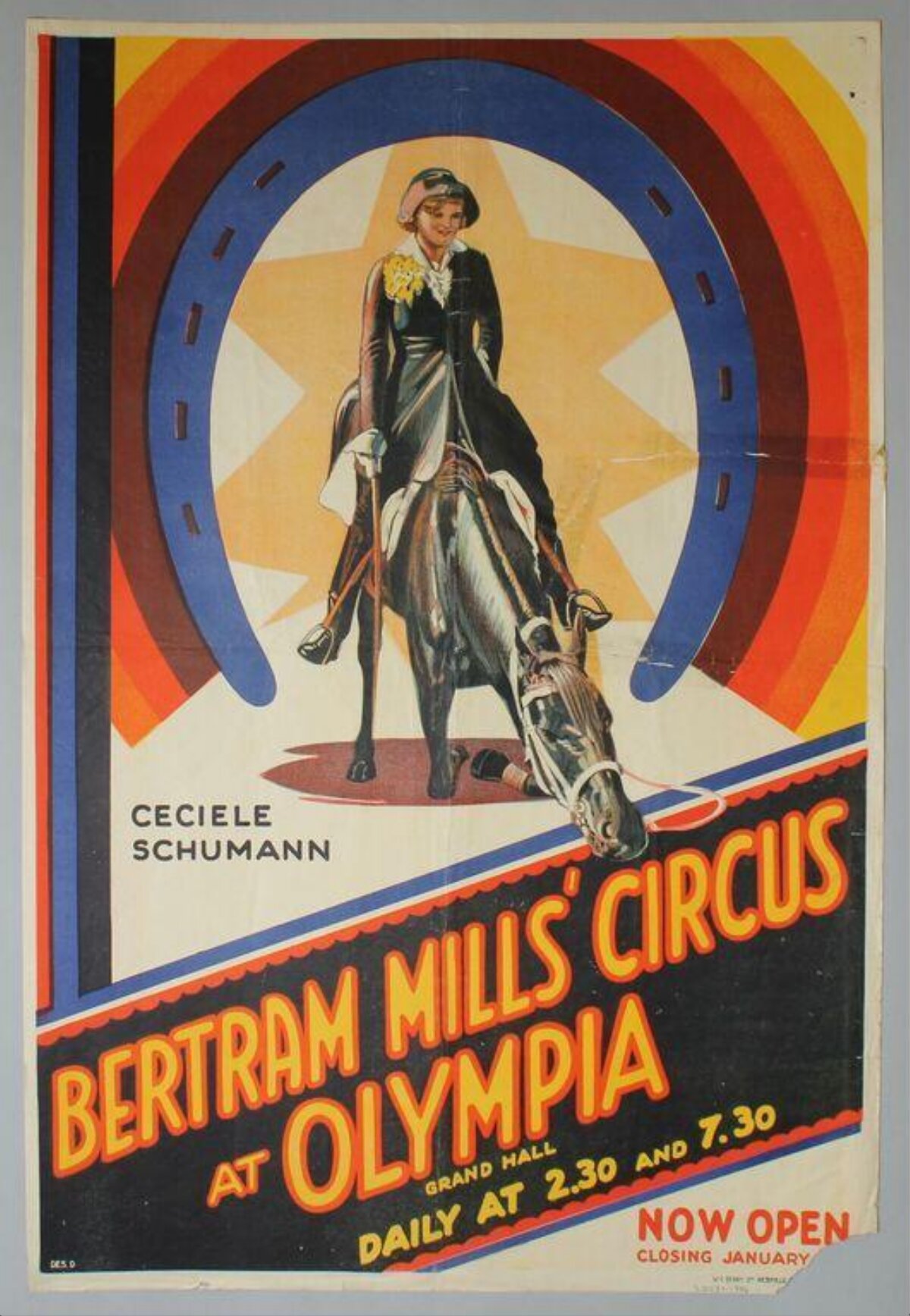 Vintage Bertram Mills Circus Poster