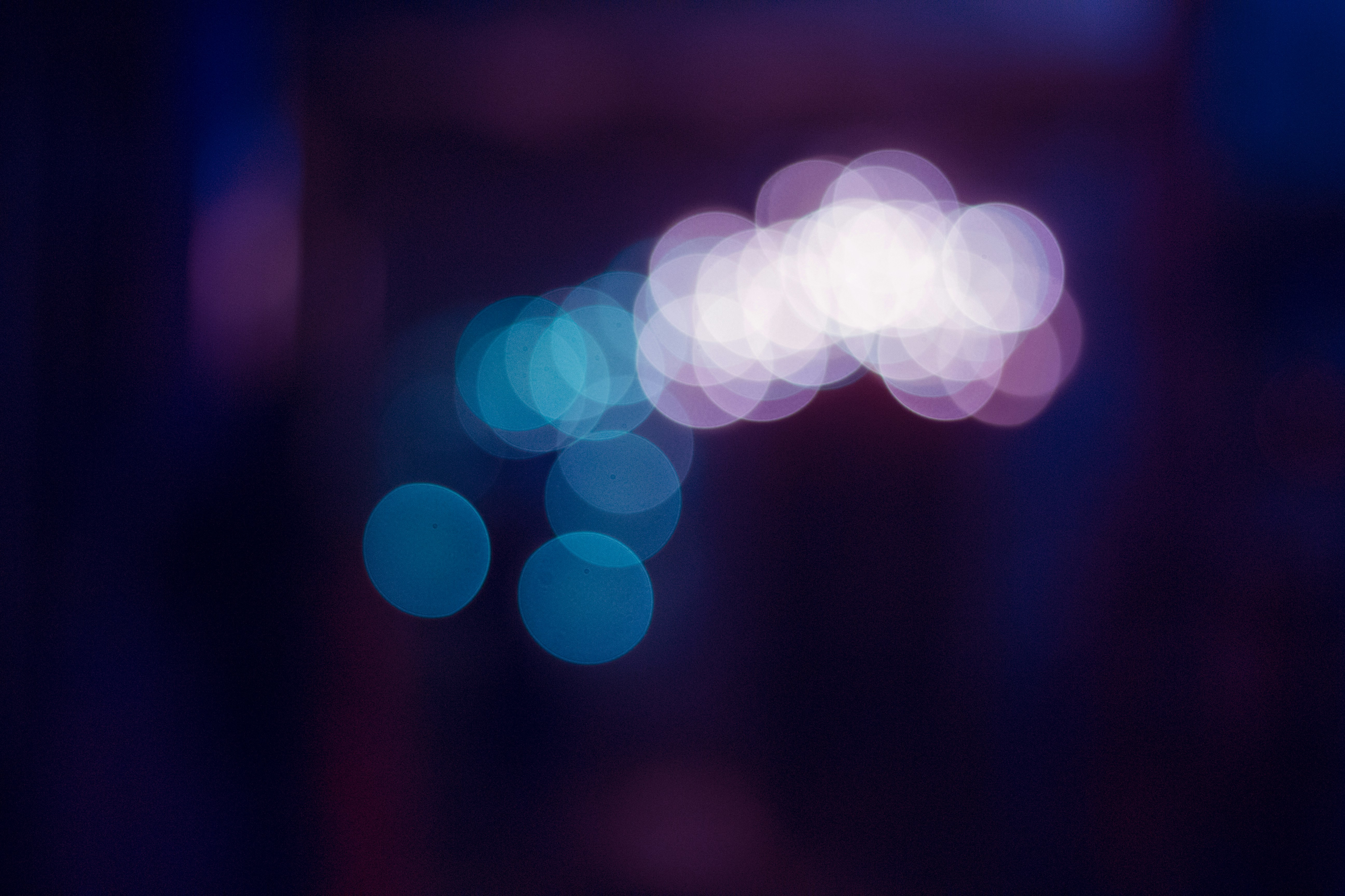 Blue Pink Curved Bokeh Lights