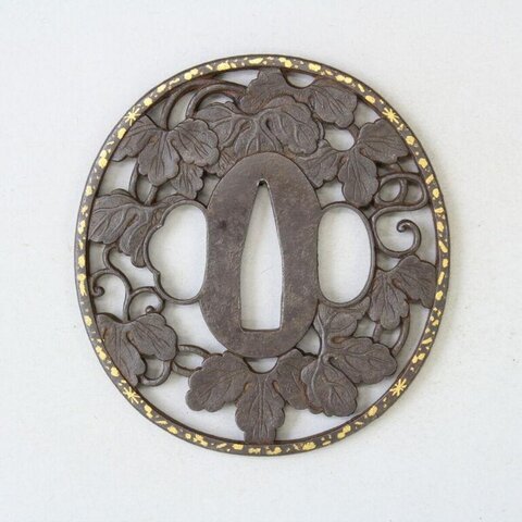 Iron Openwork Grapevine Tsuba
