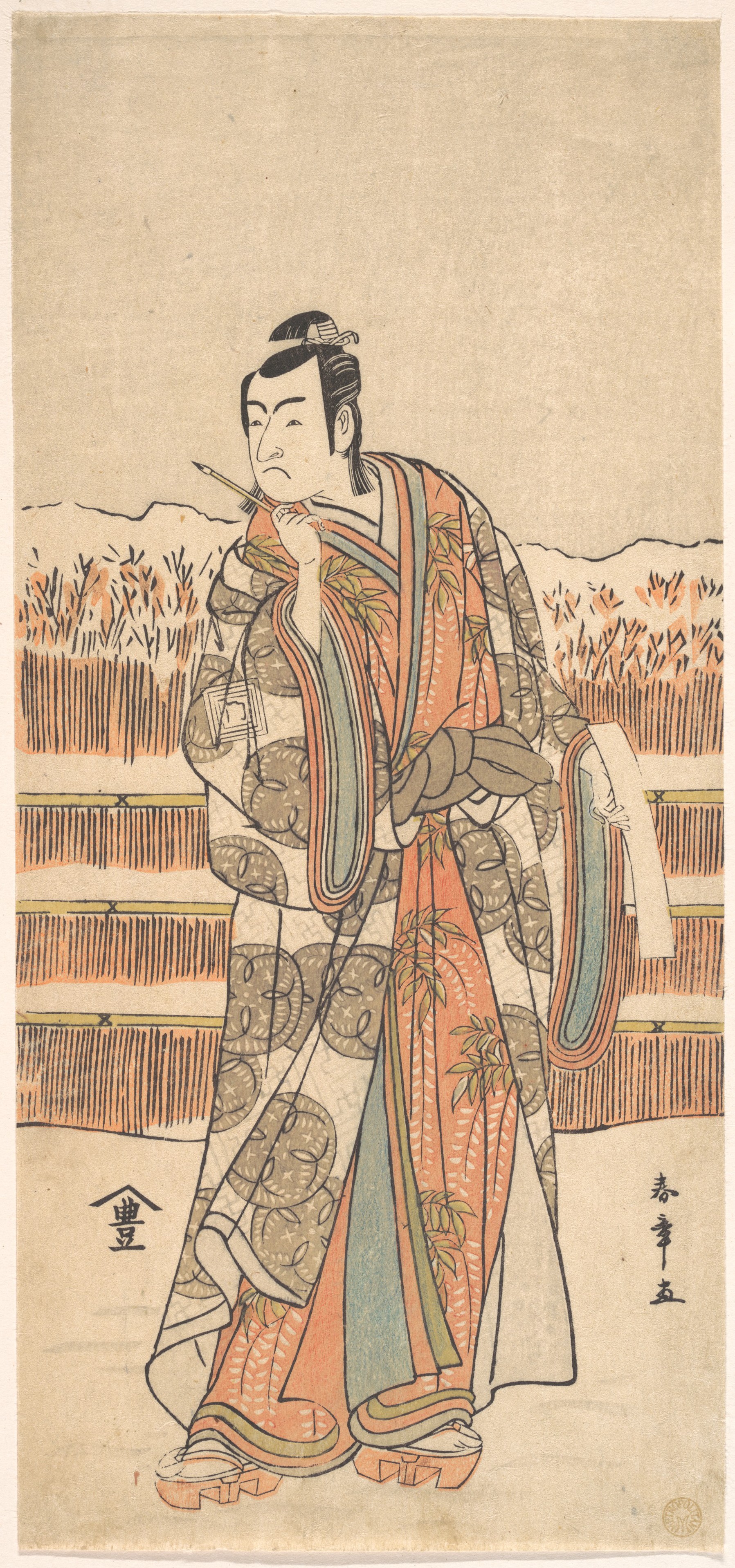Japanese Ukiyo-e Standing Actor