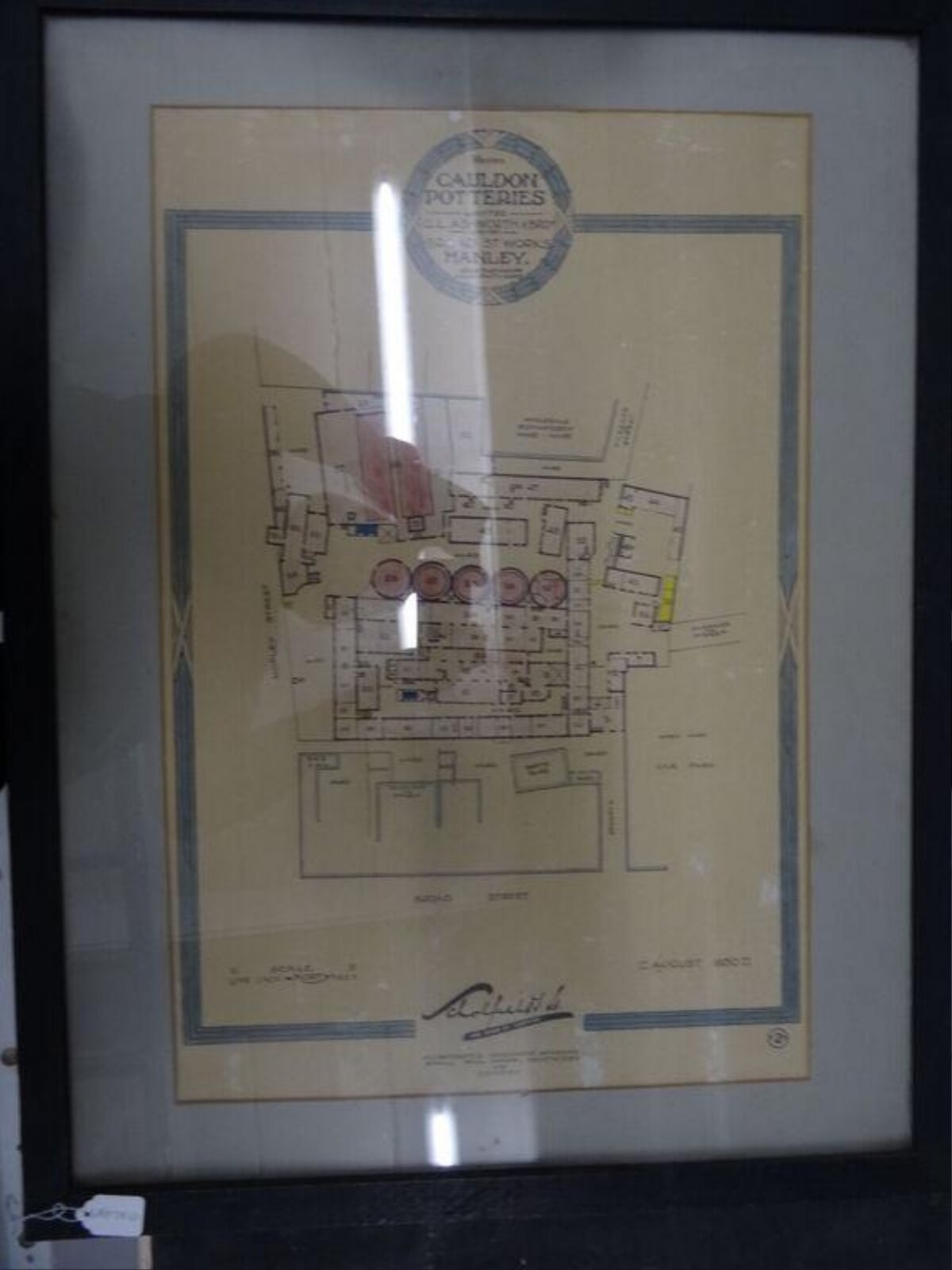 Framed Cauldon Potteries Site Plan