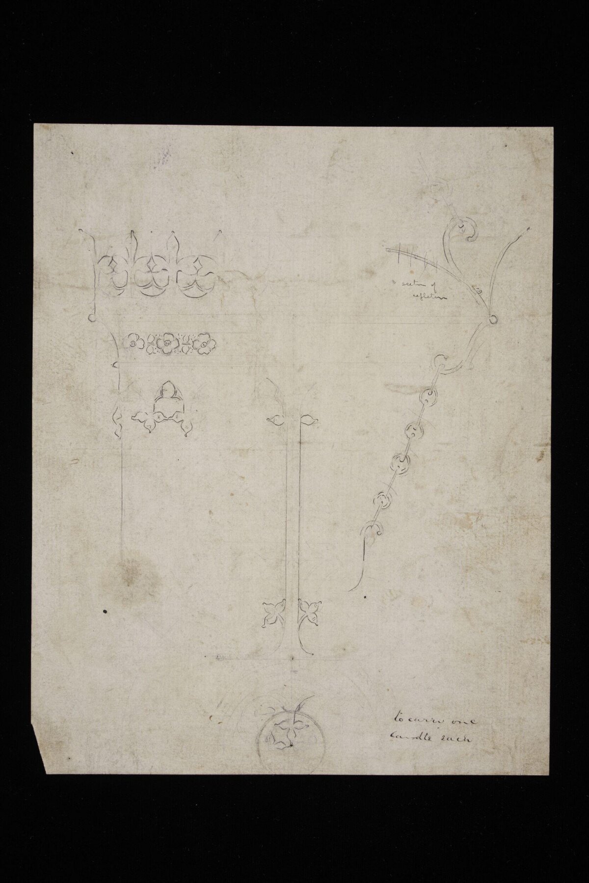 Pencil Sketch of Candlestick Design
