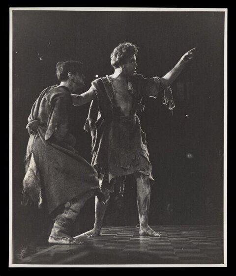 Two Actors Performing on Stage