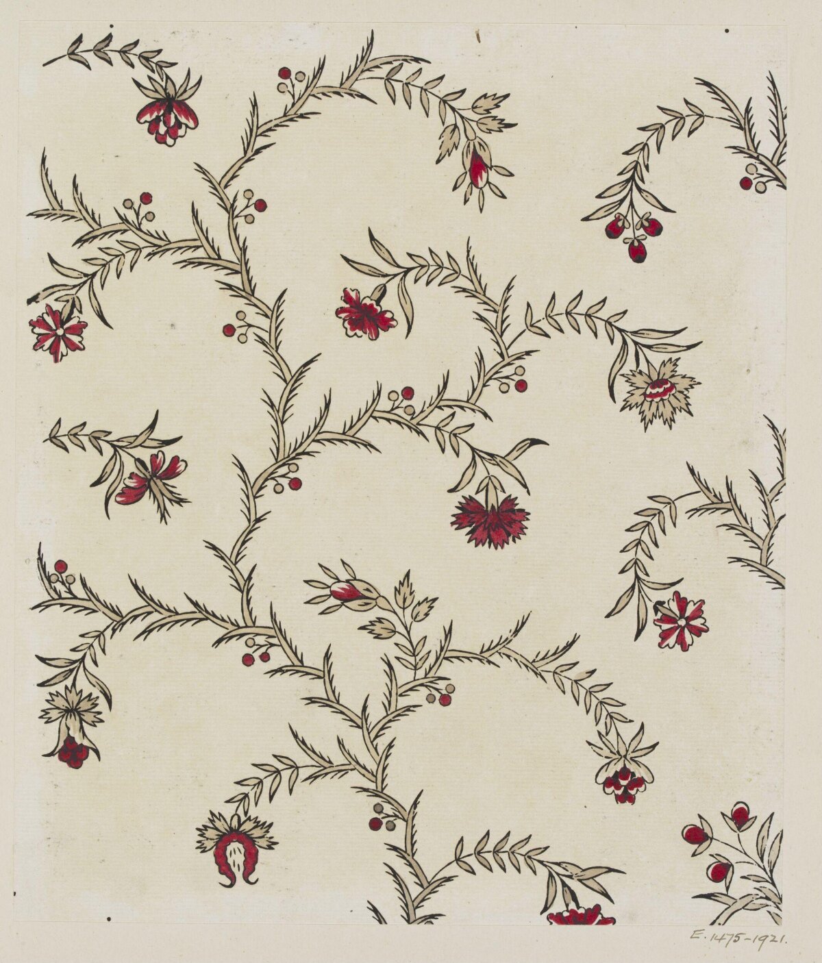 Vintage Branch Floral Pattern Design