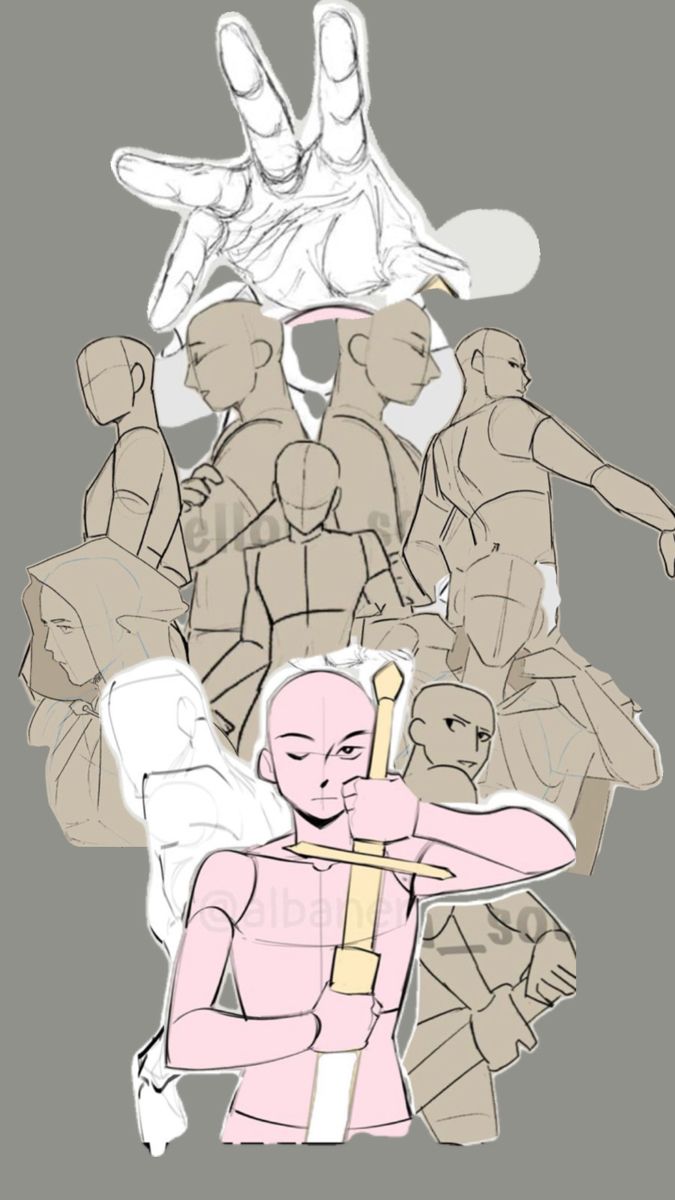 Anime Figure Poses Drawing Reference