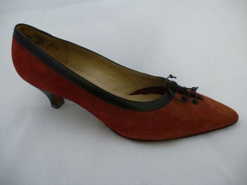 Rust Suede High Heel Pump