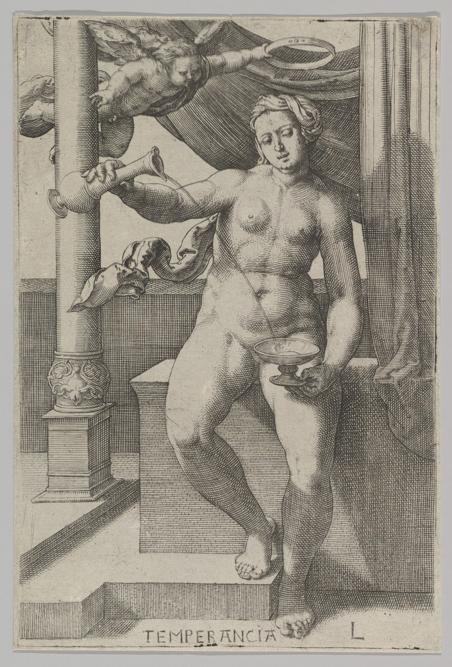 Engraving of Allegory of Temperance