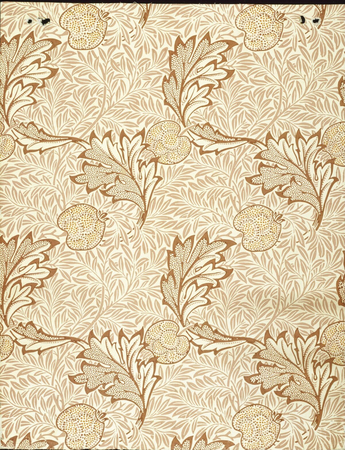 Vintage Fruit and Leaf Repeating Pattern
