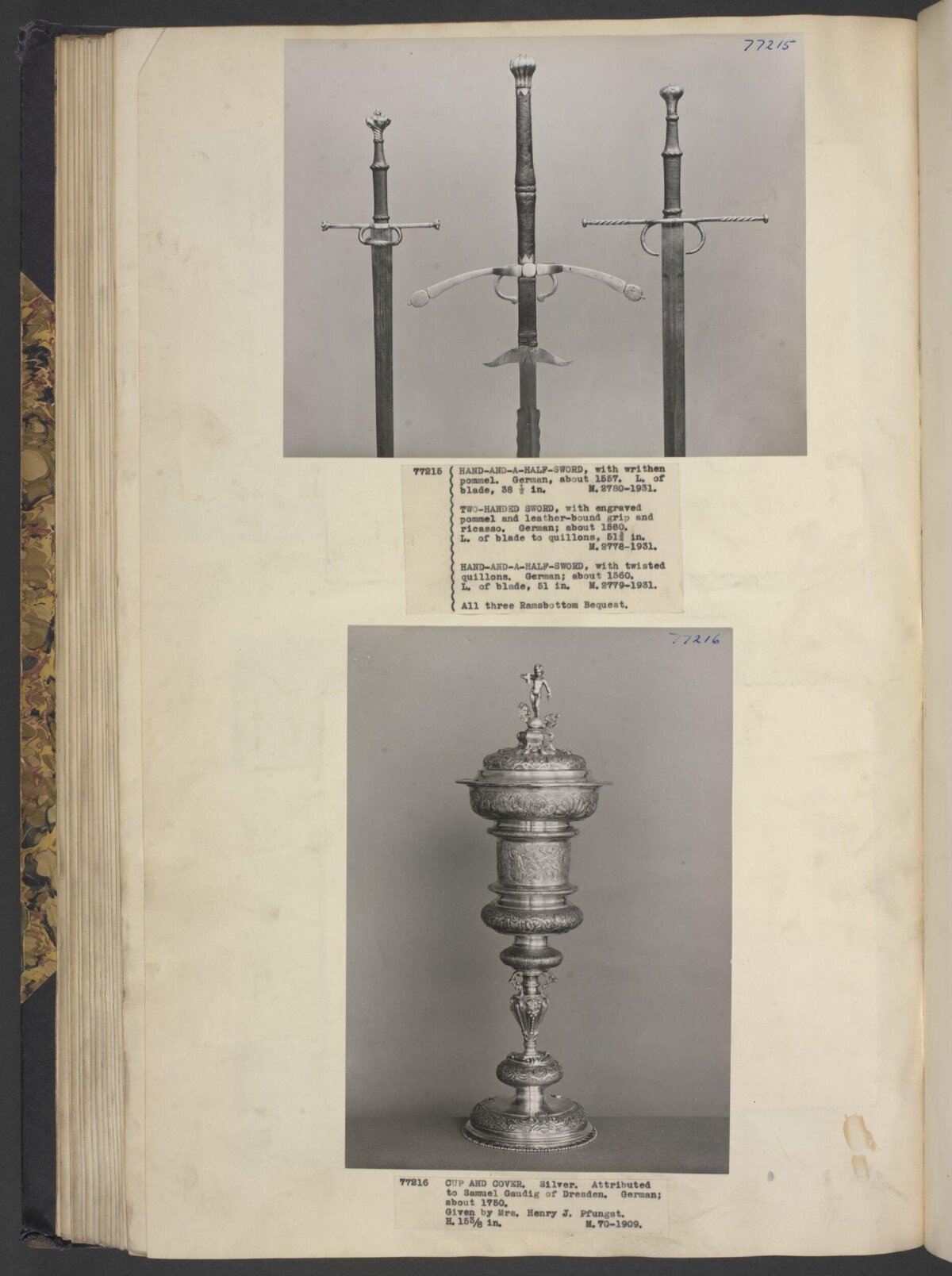 Historic Arms and Silver Cup Album Page