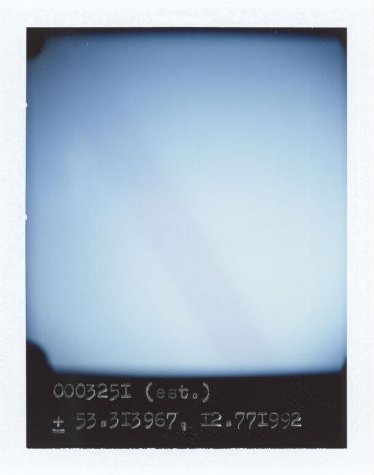 Polaroid With Coordinate Markings