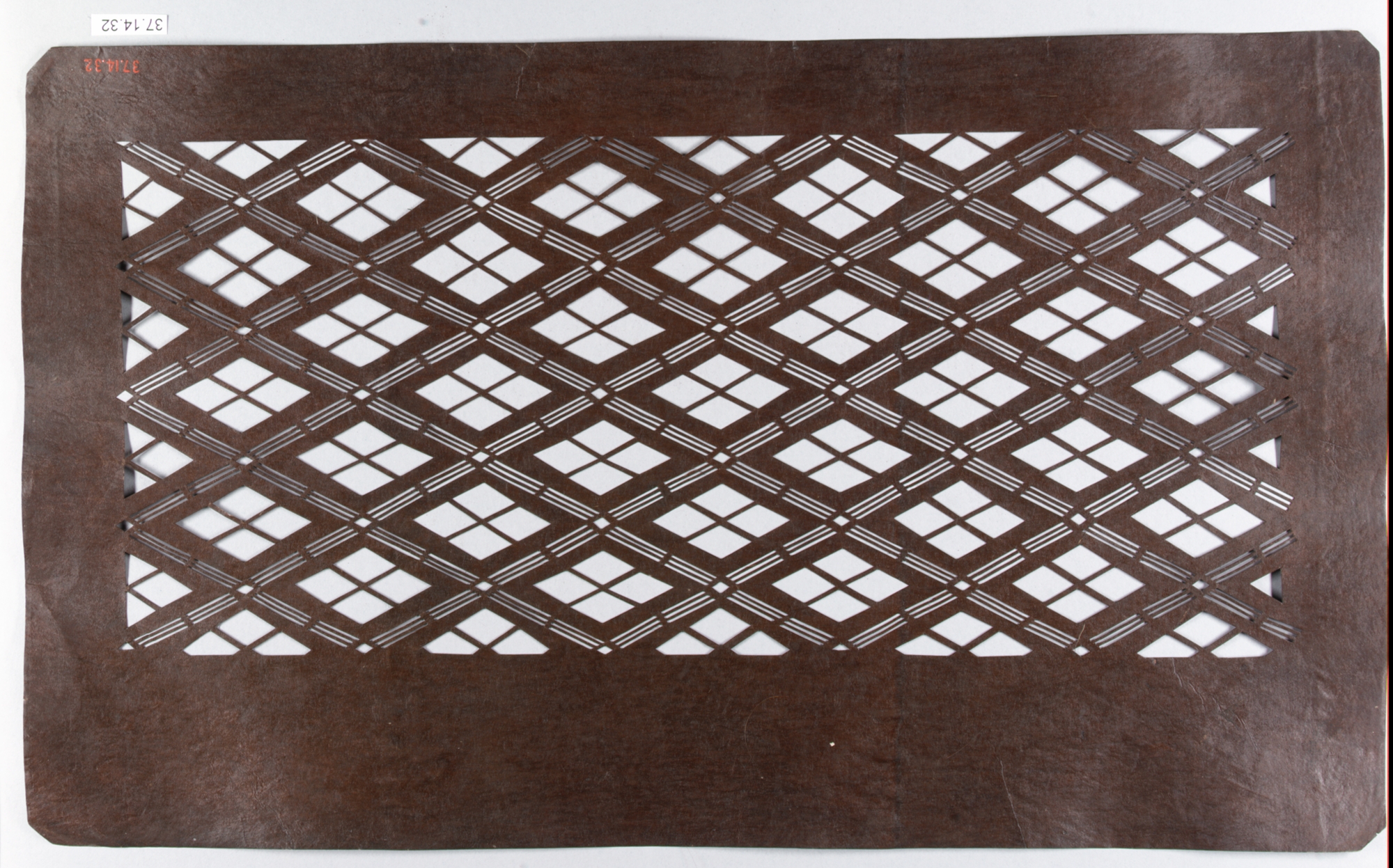 Traditional Brown Cut Paper Lattice Stencil