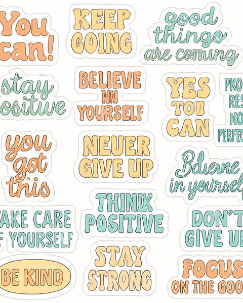 Motivational Positive Affirmation Stickers