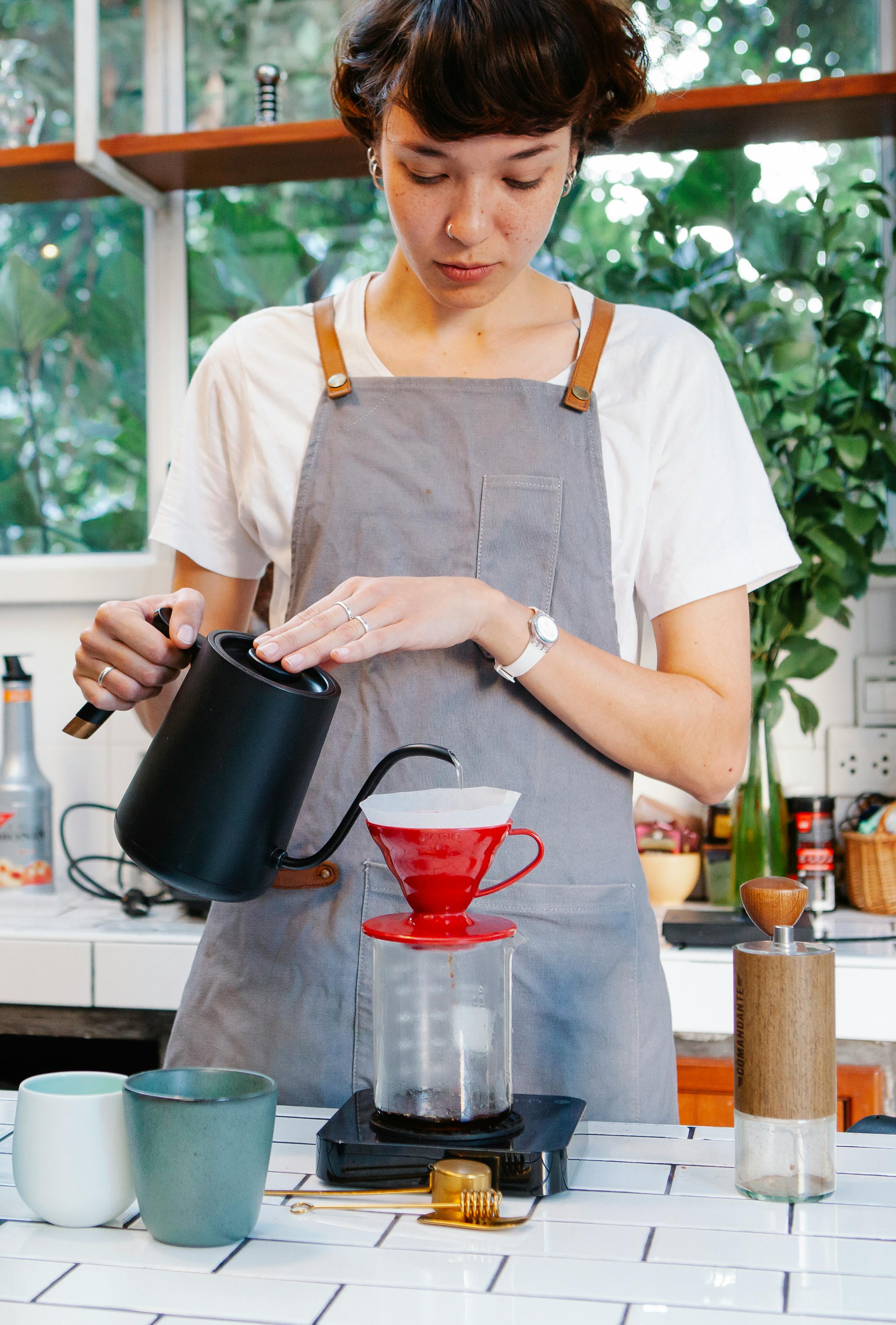 Barista Making Pour Over Coffee