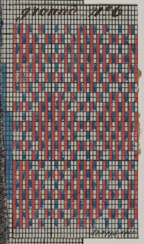 Antique Hand-Drawn Textile Weave Pattern