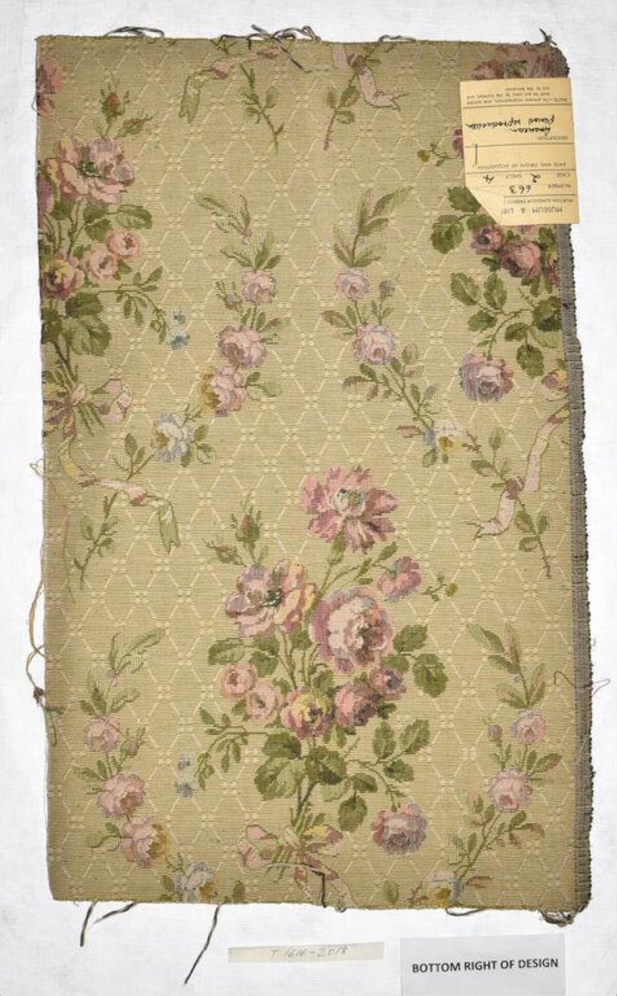 Antique Floral Printed Fabric Sample
