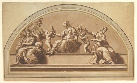 Lunette Allegory with Women and Putti