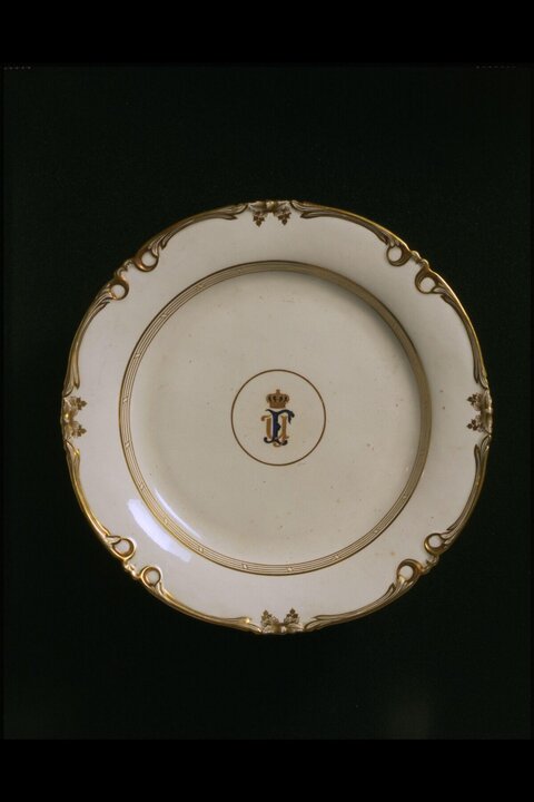 Royal Monogram Porcelain Plate