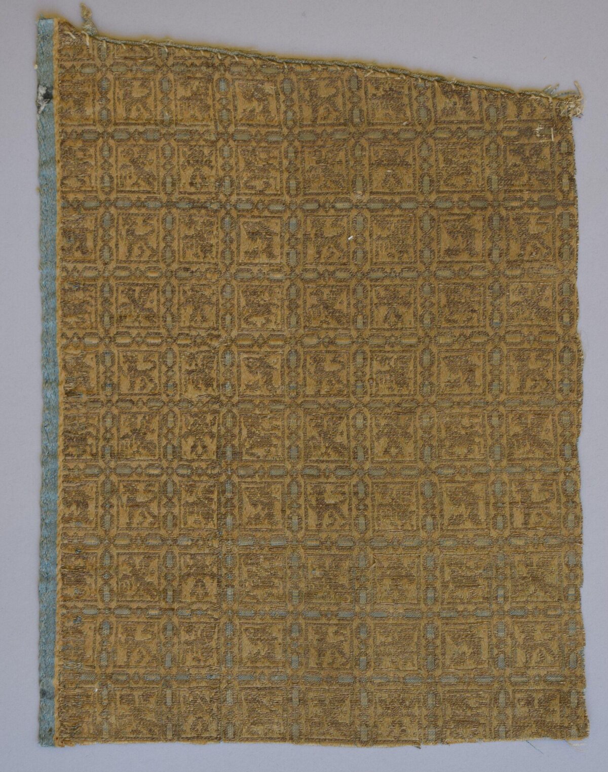 Ancient Lion Patterned Textile Fragment