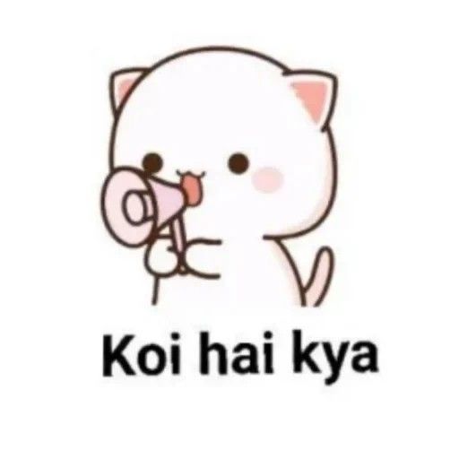 Cute Chibi Cat Koi Hai Kya Meme