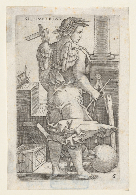Allegorical Engraving of Geometria