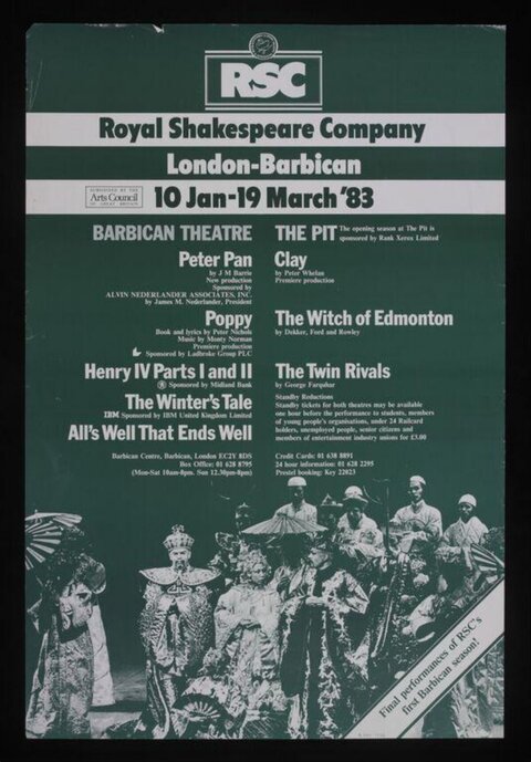 1983 RSC Barbican Theatre Season Poster