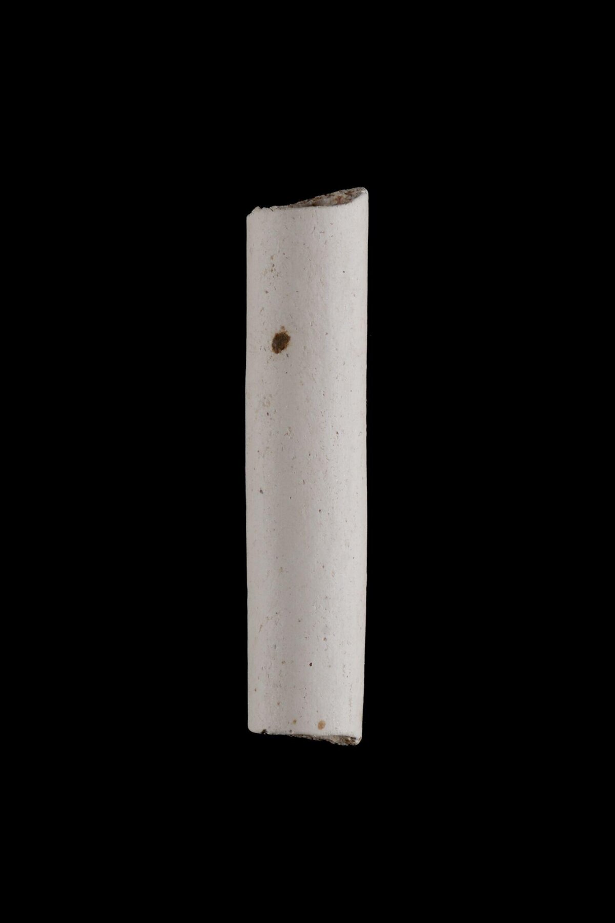 Broken White Cylindrical Object