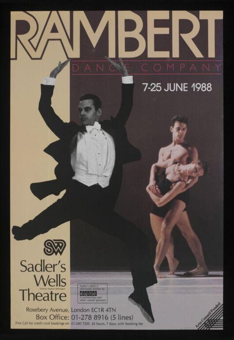1988 Rambert Dance Company Performance Poster