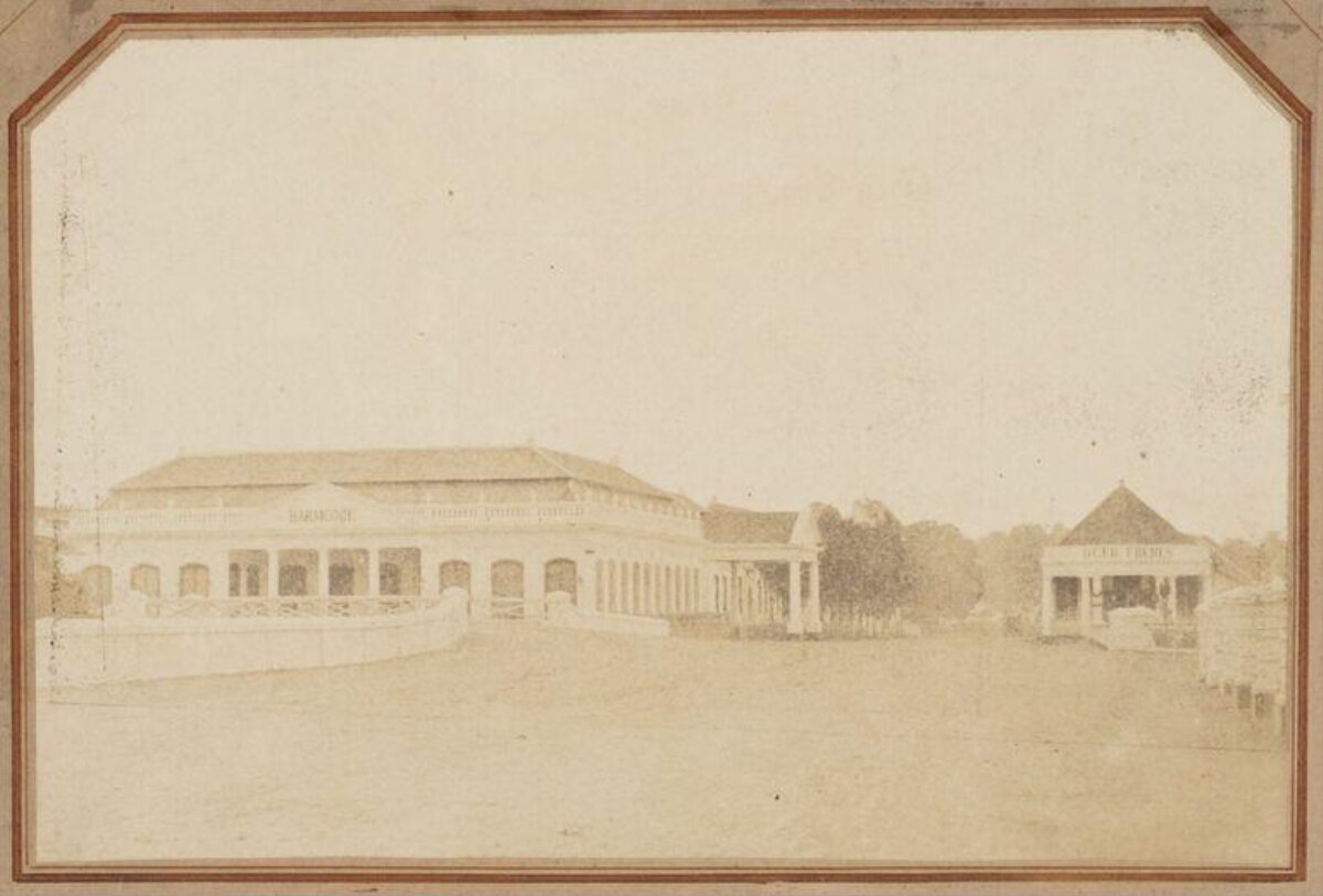 Faded Vintage Photo of Colonial Buildings