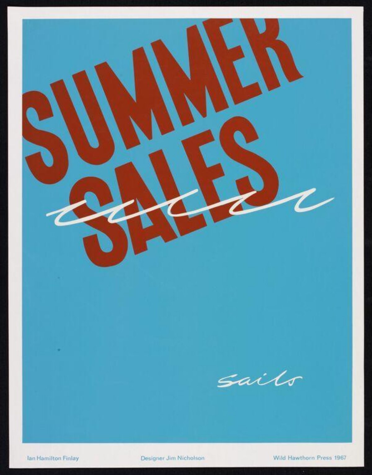 Summer Sales Sail Typographic Poster